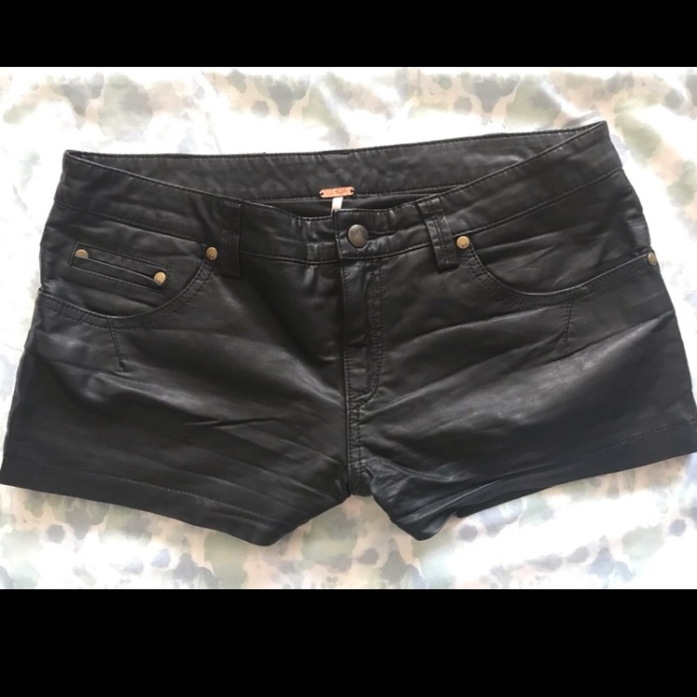 Hot Leather Free People Shorts
